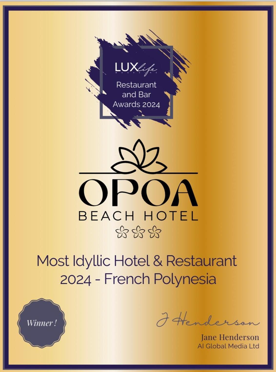 โรงแรมโอโปอา บีช Opoa ภายนอก รูปภาพ